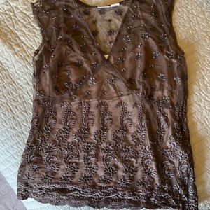 Embroidered and beaded Top